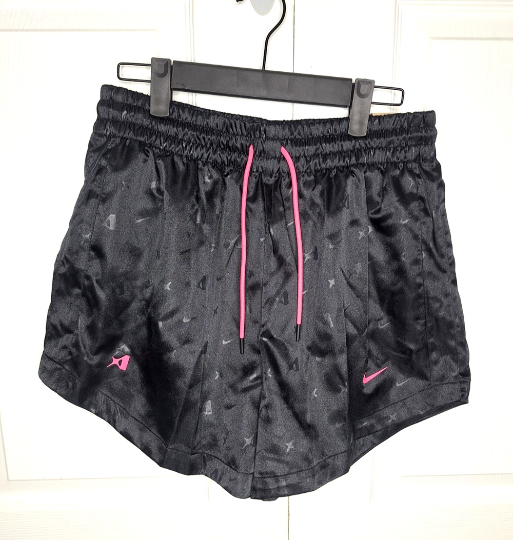 Nike Aja Wilson Signature Satin Black Basketball Shorts Women's HM7710-010 Med